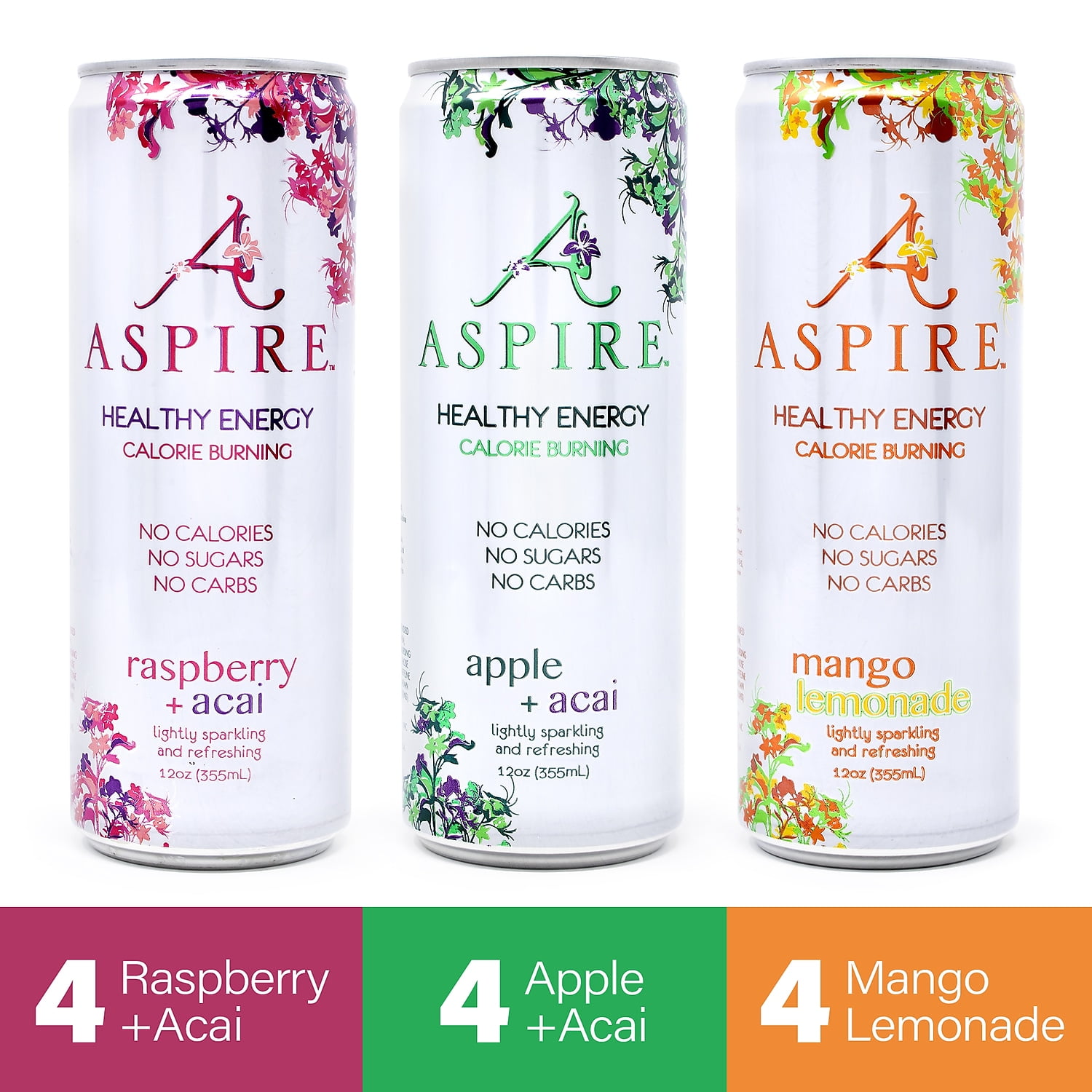 Buy Aspire Healthy Energy Drink 12 Piece Variety Pack Online at Lowest