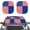 American Flag Stripes, variant on Chririnla Mandala Flower Windshield Sun Shade for Car 2pcs Reflect UV and Heat Automotive Interior Sun Protection Blocks UV Rays Ideal for Summer Trips & Daily Park