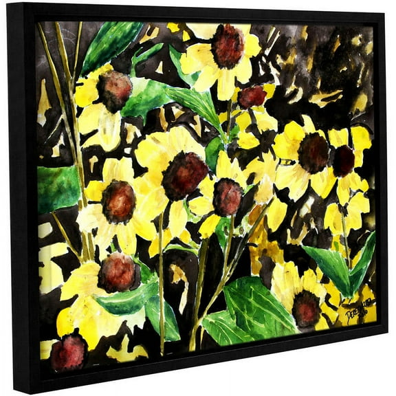 ArtWall Derek Mccrea "Black Eyed Susan" Gallery-wrapped Floater-framed Canvas