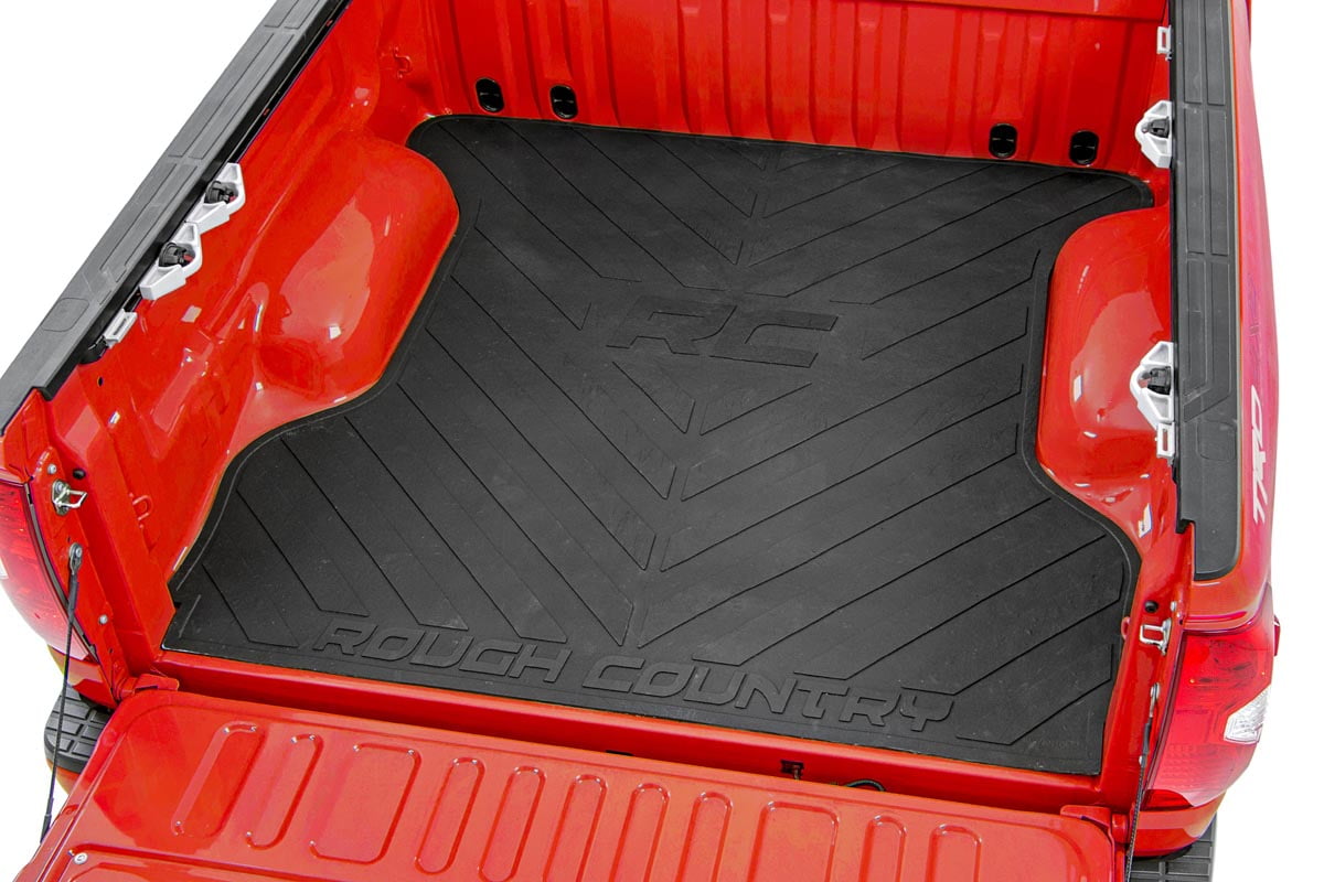 Rough Country Rubber Bed Mat (fits) 20192021 Chevy Silverado GMC