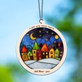 thumbnail image 6 of Village Stained Glass Suncatcher Ornament – Holiday Ornament with Text for Loved Ones, Family & Friends, Christmas 2025 Decoration, 6 of 6