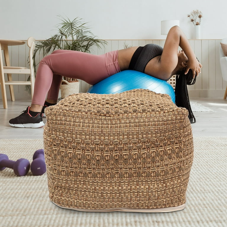 Footstool Footrest Cushion Stuffed Foot Rest Square Floor Poufs Square Seat Cushion Outdoor Poufs for Patio Pouf Foot Stool Cozy Cushion Indoor Cotton Pad Cotton Linen Walmart