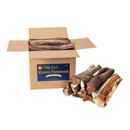 Hawaiian Cooking Wood & Firewood Logs–from Ohikilolo Ranch-Great for Grills,Smokers,Pizza ovens,stoves,firepits and fireplaces–Kiawe Firewood Box-Solar Kiln Dried and USDA Inspected