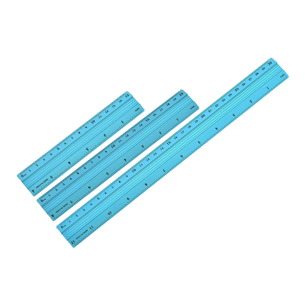 3pcs aluminium rulers set12 inch 8 inch 6 inch