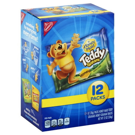 Nabisco Honey Maid Honey Teddy Graham Snacks, 1 Oz., 12