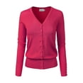 thumbnail image 1 of Made by Olivia Women's Classic Button Down Long Sleeve V-Neck Soft Knit Sweater Cardigan, 1 of 3
