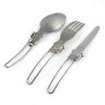 thumbnail image 4 of Cutlery Set,Portable Picnic Tableware,Stainless Steel Folding Camping Picnic Cutlery Set,1 Knife, 1 Fork,1 Spoon,1 Bag, 4 of 8