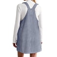 thumbnail image 6 of Women Summer Striped Casual Denim Dress Sleeveless Denim Dress with Pockets, 6 of 7
