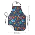 thumbnail image 4 of Naloa 1Pack Adjustable Bib Apron Waterdrop Resistant Cooking Kitchen Aprons for Women Men Chef, Marine Inhabitants Print, 4 of 5