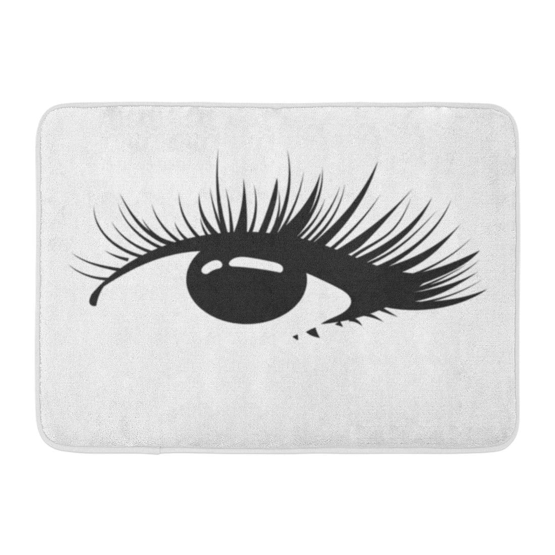 LADDKE Eye of Eyelashes Hair Abstract Lines Triangular Shape Black and