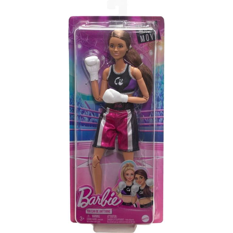 Barbie Made to Move Boxer Doll & Accessories, Brunette Doll Wearing Uniform with Boxing Gloves - Walmart.com Barbie Made to Move Boxer Doll & Accessories, Brunette Doll Wearing Uniform with Boxing Gloves - Walmart.com