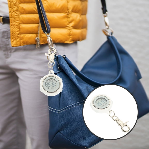 SEWOART Nurse Pocket Watch For Hospital Workers White Plastic 1Pack