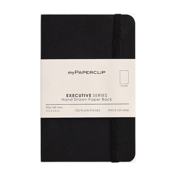Cuaderno myPAPERCLIP Executive Series 9 x 14 cm negro
