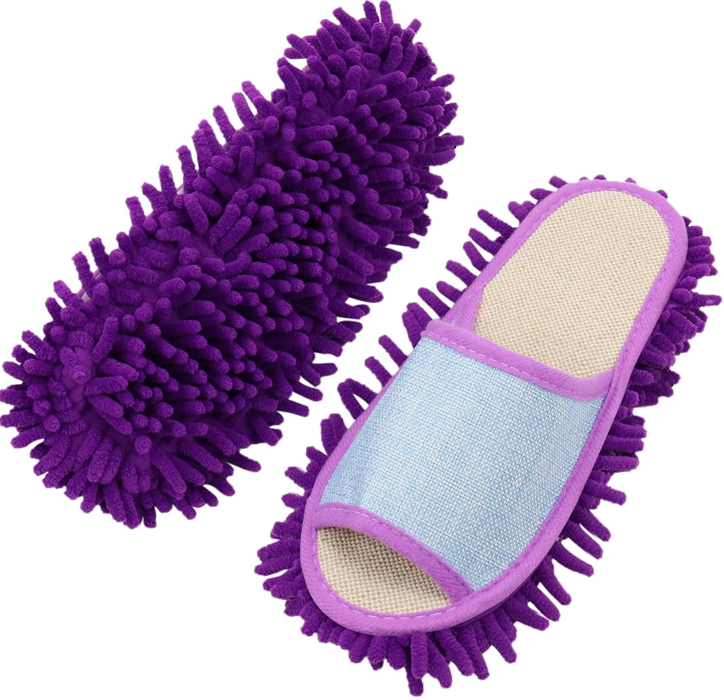 Microfiber Chenille Mop Slippers Unisex Linen Moping Slippers