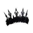 thumbnail image 1 of Corona de rosas góticas Tiara de Halloween Diadema Flor Corona de pelo Guirnalda Accesorios para cabeza floral para mujeres Niñas, 1 of 9