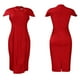 thumbnail image 5 of Puntoco Vestido Sexy De Manga Corta Con Cuello Redondo Y Cubierta De Cadera Para Mujer Rojo Xl,Regalos Para Mujer Joven, 5 of 8