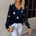 thumbnail image 1 of Chandails d'Hiver Grande Taille pour Femmes Chandails de Noël pour Femmes 2025 Col Rond Hiver Vacances Mignons Pulls Bleu TG, 1 of 7