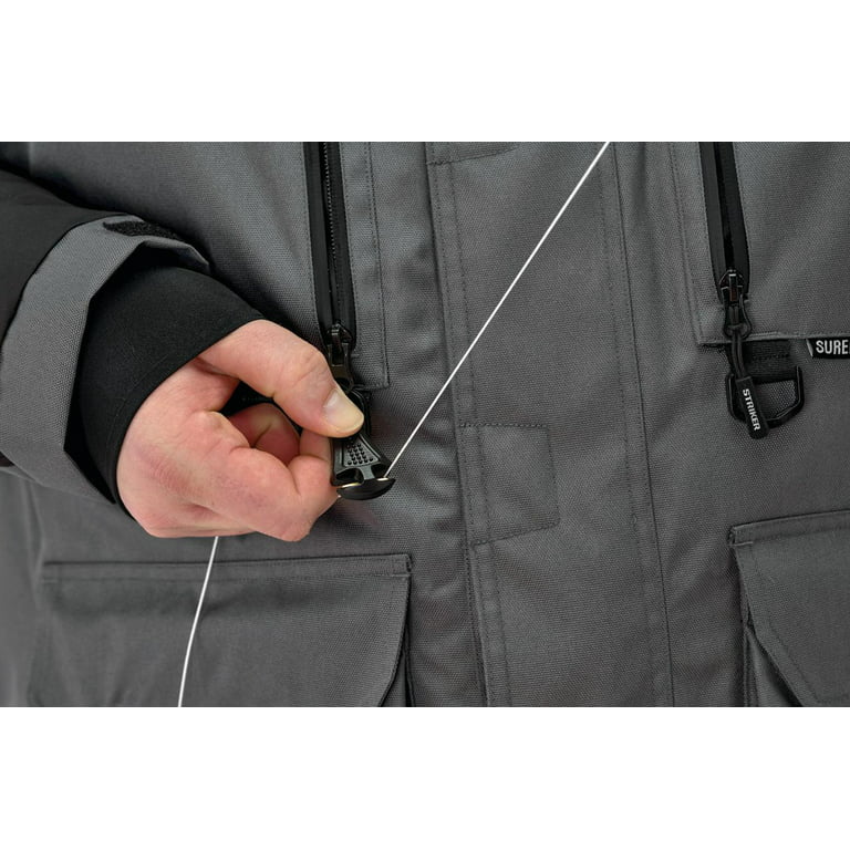 STRIKER ICE Adult Male Hardwater Jacket, Color: Gray/Black, Size
