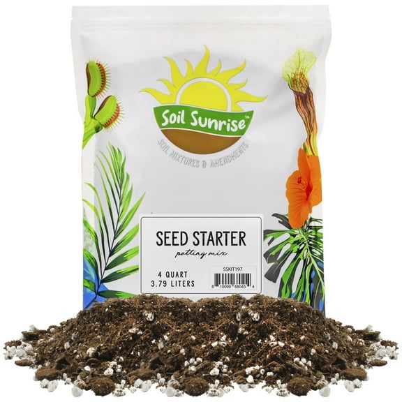 All Natural Seed Starting Mix (4 Quarts), Expert Grade Seed Starter Potting Mix, Start Herbs, Vegetables, and other Grass