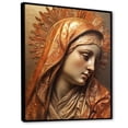 thumbnail image 2 of Designart "Religious Depiction Of Mary Adorned With Golden Ornaments" Religious Portrait Floater Framed Wall Art Living Room, 2 of 5