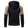 thumbnail image 4 of Zylanna Men's Half Zip Hoodies, Workout Running Long Sleeve Elastic Hooded Sweatshirt Athletic Jacket with Pockets Coffee Size 2XL, 4 of 4