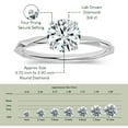 thumbnail image 5 of ALLORYA IGI Certified 0.75 Carat Solitaire Round Lab Grown White Diamond Textured Shank Engagement Ring for Women in 925 Sterling Silver, Size 5.5, 5 of 6