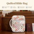 thumbnail image 6 of ZUXONGSY Pink Cross Rose Print Quilted Bible Cover Case for Women Portable Bible Bag Multifunctional Christian Gift with Pen Holder Handbag for Essentials, 6 of 7