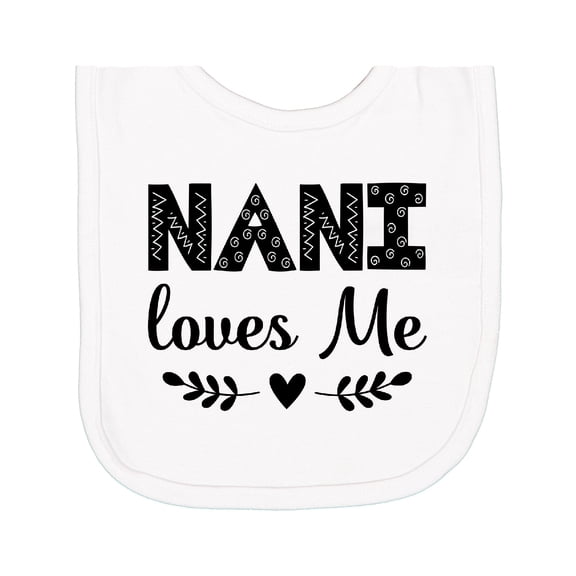 Inktastic Nani Loves Me Baby Clothes Newborn Bib