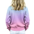 thumbnail image 5 of Cethrio Girls Knitted Cardigans, Gradient Color Button Front Fall Winter Long Sleeve Fall Winter Sweater Size 5-6 Years Blue, 5 of 5