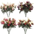 thumbnail image 4 of Billuyoard 2 pack/lote flores artificiales de bajo mantenimiento decoración interior o exterior flores falsas elegantes Flores artificiales Blanco rojo 30 centimetros, 4 of 6