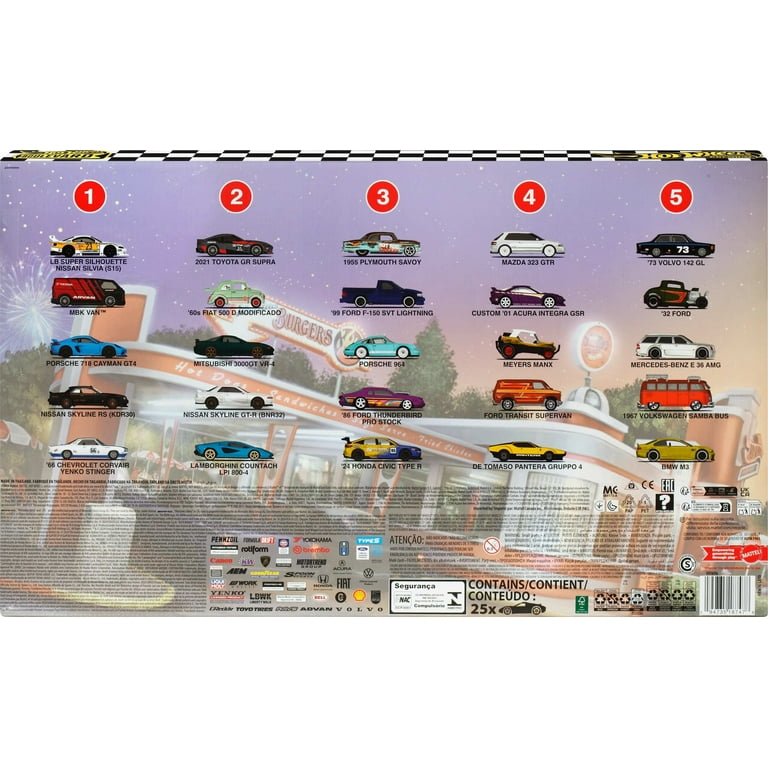 Hot Wheels Boulevard 25-Car Factory Set, 25 Premium Die-Cast 1:64