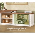 thumbnail image 6 of 70.9" Farmhouse L Shaped Computer Desk with 3 Drawers and Storage Cabinet for Home Office, Study Writing Table with Storage Shelves, 6 of 7