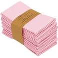 thumbnail image 4 of Ruvanti Cloth Napkins Set of 12, 18x18 inches Napkins Cloth Washable, Soft, Durable, Absorbent, Cotton Blend. Table Dinner Napkins Cloth for Hotel, Lunch, Restaurant, Wedding Event, Parties - Pink, 4 of 4