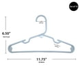 thumbnail image 3 of (10 pack) Your Zone Kids' Clothing Hangers, Gray, 10 Count, Fits Sizes Up to 8, Durable Plastic, 3 of 7