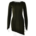 JULISSA MO Sexy Solid Patchwork O Neck Mini Dress Women Autumn Bodycon Long Sleeve Slim Fit Elegant Party Club VestidoS Gao Jinjia LED