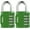 Green, variant on Padlock, 4 Digit Combination Locks for Luggage Locker Toolbox Storage Box Warehouse Office School Gym Black