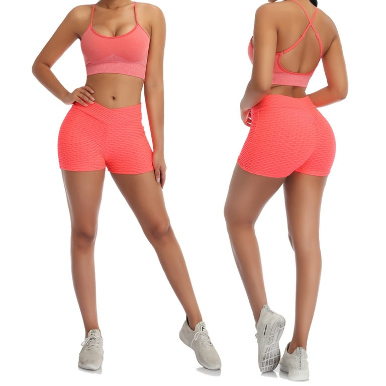 QRIC Women Yoga Shorst Booty Sexy Lingerie Sports Gym Running Lounge  Workout Yoga Spandex Short Hot Pants Outfit