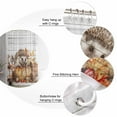 thumbnail image 5 of 54x78 Inch Shower Curtain Decorative Thanksgiving Hedgehog Bathtub Bath Curtains Fabric Waterproof Bathroom Decor Fall Pumpkins Harvest Vintage Small Stall Shower Curtain Set with 12 Hooks, 5 of 6