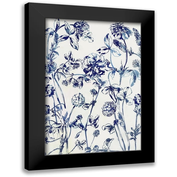 Jensen, Asia 11x14 Black Modern Framed Museum Art Print Titled - Blue Bloom