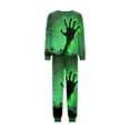 thumbnail image 5 of Racifhz Matching Family PJs Halloween Sleepwear Set Soft Long Sleeve Top and Pants Skeleton Print Loungewear Cozy Holiday Gift Set for Autumn Fall Festive Nightwear, Women Size:S, 5 of 6
