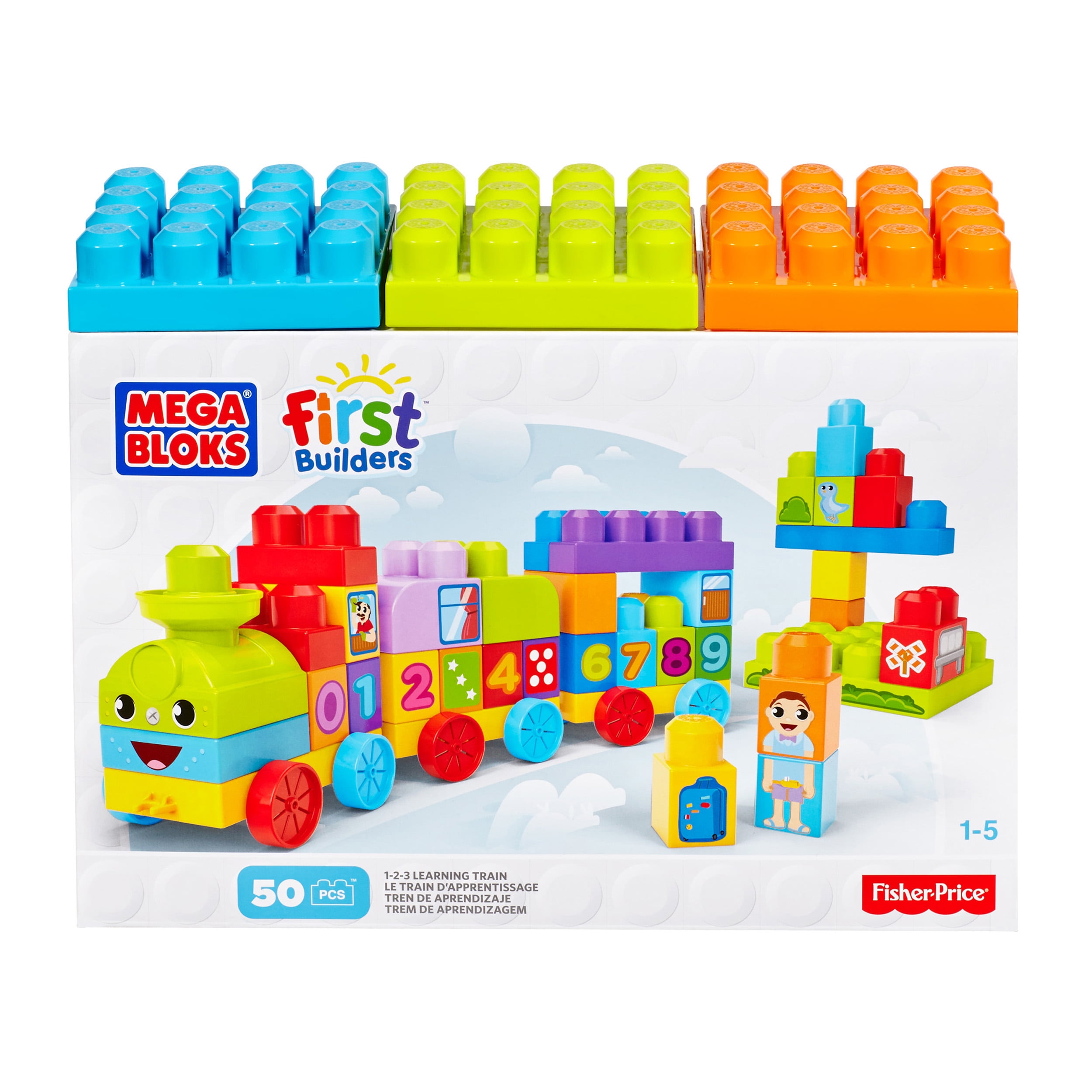 Mega Bloks Blocks 123 Train Learning To Count First Building Blocks Fisher Price 