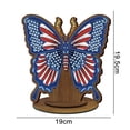 thumbnail image 2 of Qocolhg Butterfly Diamond Art Wood Desktop Ornaments Fourth of July Centerpieces for Table Art Painting Special Shaped Gem Mosaic Arts Crafts DIY Kits Independence Day Home Office Tabletop Decor, 2 of 2