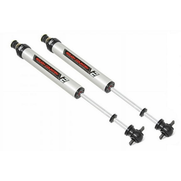 Rough Country 5-6.5" V2 Front Shocks for Jeep Cherokee XJ/Wrangler TJ - 760743_F