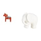 thumbnail image 5 of Escultura Coleccionable De Caballo Dalecarlian Sueco Y Elefante De Cerámica. Figura Ideal Para Estantería, Vitrina, Mesa O Decoración Del Hogar., 5 of 8