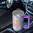 thumbnail image 5 of Halloween Gift Tumbler, Pumpkin Bat Cup with Handle and Straw 30oz, Spooky Insulated Coffee Travel Mug, 5 of 5