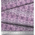 thumbnail image 3 of Soimoi Purple Rayon Fabric Leopard Animal Skin Printed Fabric 1 Yard 42 Inch Wide, 3 of 3