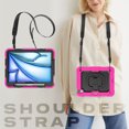 thumbnail image 7 of Case for iPad Air 11 inch M3 2025/M2 2024 (7th/6th Gen), 360 Rotating Stand Handle Pencil Holder Shoulder Strap Heavy Duty Shockproof Cover, Rose, 7 of 7