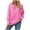 Pink, variant on Women Half Zip Hoodies Solid Color Hooded Pullover Sweatshirt with Drawstring and Pockets Pink,L