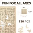 thumbnail image 5 of WOODSTERS Mind Bending Difficult Wooden Jigsaw Puzzle - Advanced Hard Aztec Labyrinth - 130 Pieces for Adults, Complex Challenging Brain Teaser Game, 5 of 5