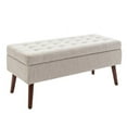 thumbnail image 2 of Kojooin Modern Ottoman Storage Bench, Entryway Ottoman Bench With Wooden Legs, Upholstered Storage End Of Bed Bench For Living Room, Entryway, Bedroom, 2 of 6